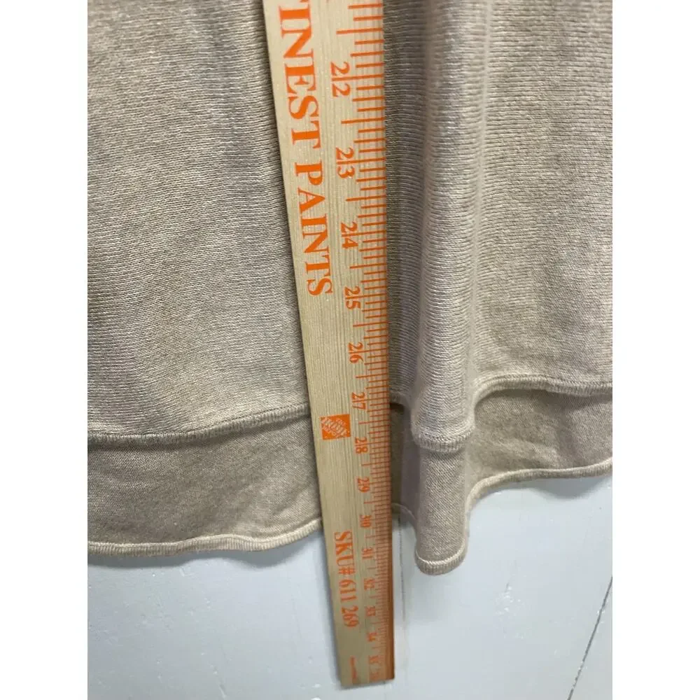 Michael Kors Women's Long Sleeve Beige Knit Sweater High-Low Hem Size Large